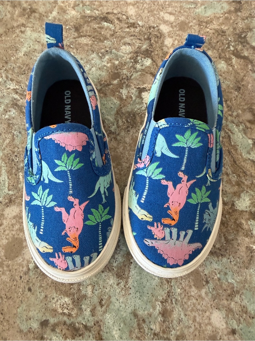 Old Navy Dino Toddler Canvas Slip On Shoes